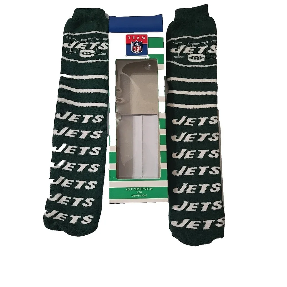 Rare 1998 New York Jets Slipper Socks  Deadstock NWT  Footwear Inc NFL Deadstock